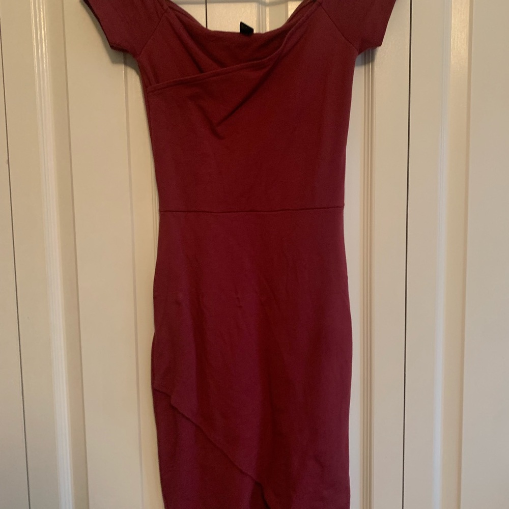Forever 21 body con cotton off the shoulder dress